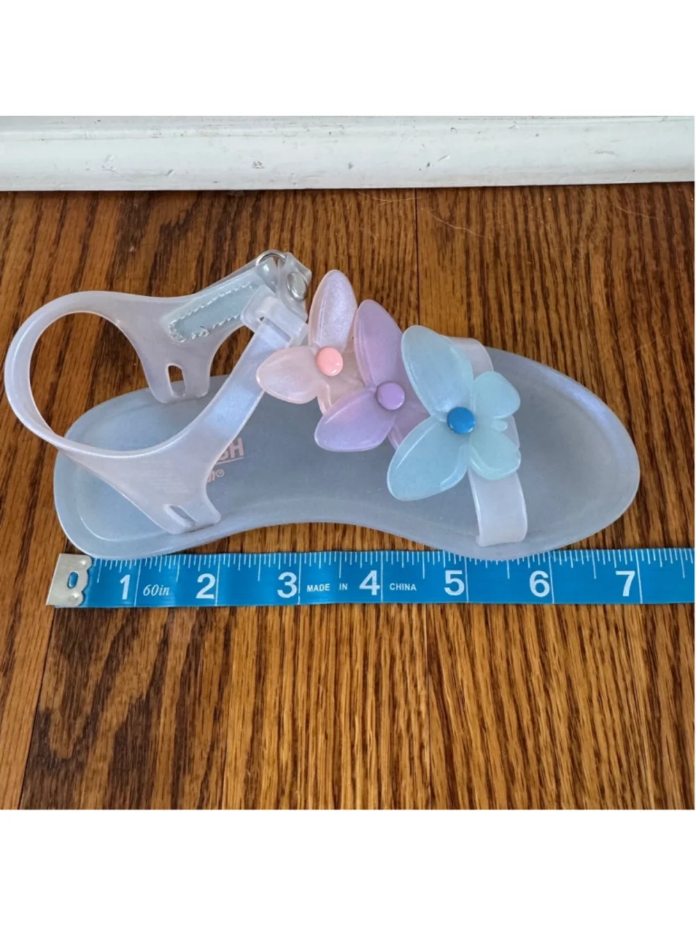 Girl OshKosh Blue Jelly Butterfly Sandals Size 10